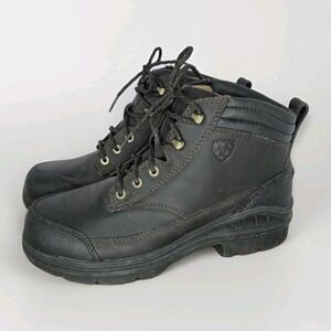 Ariat Women Treadfast 5" Waterproof Western Steel Toe Work Boot Size 8.5 B Black